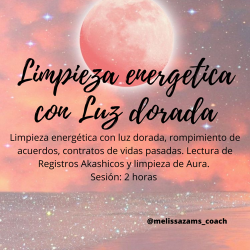Limpieza energética con luz dorada