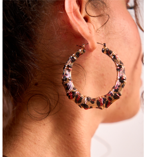 Argollas animal print
