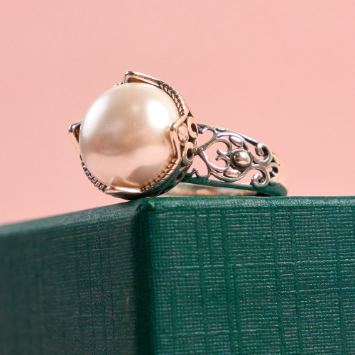 Anillo con Perla de Agua dulce